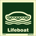 LIFEBOAT  (15x15cm) Phot.Vin. IMO sign 104100 / LSS001