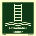EMBARKATION LADDER  (15x15cm) Phot.Vin. IMO sign 104104 / LSS018
