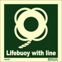 LIFEBUOY WITH LINE  (15x15cm) Phot.Vin. IMO sign 104107 / LSS006