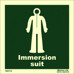 IMMERSION SUIT  (15x15cm) Phot.Vin. IMO sign 104112 / LSS021