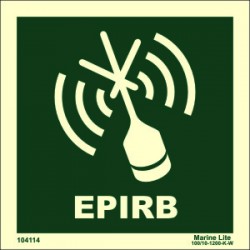 EPIRB  (15x15cm) Phot.Vin. IMO sign 104114 / LSS017