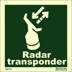 S.A.R.T. RADAR TRANSPONDER  (15x15cm) Phot.Vin. IMO sign 104115 / LSS012