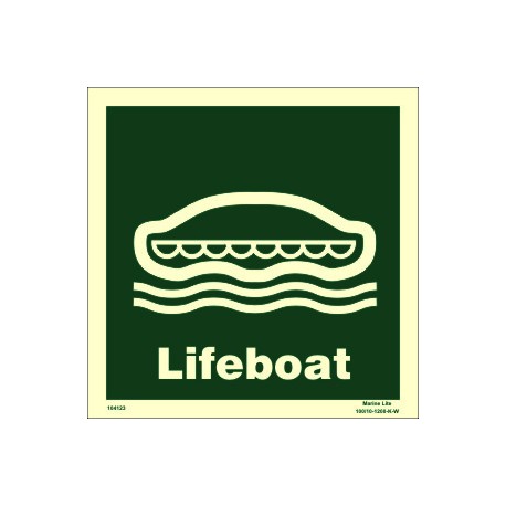 LIFEBOAT  (30x30cm) Phot.Vin. IMO sign 104123 / LSS001