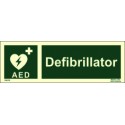 Señal IMO AED DESFIBRILADOR (10x30cm) vinilo fotoluminiscente 104138 / EES010