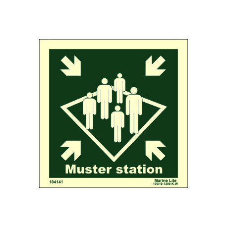 MUSTER STATION  (15x15cm) Phot.Vin. IMO sign 104141 / MES001