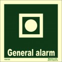 GENERAL ALARM  (15x15cm) Phot.Vin. IMO sign 104155 / EES012