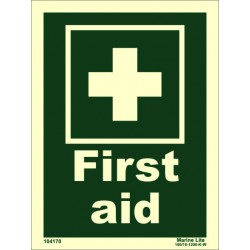 FIRST AID  (20x15cm) Phot.Vin. IMO sign 104170 / EES001