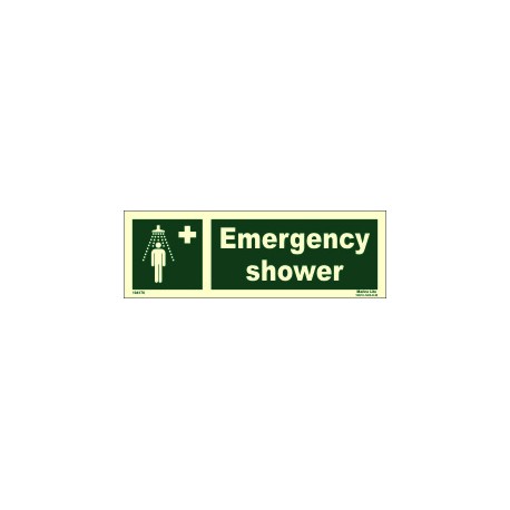 EMERGENCY SHOWER  (10x30cm) Phot.Vin. IMO sign 104176 / EES004