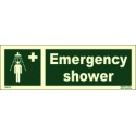 EMERGENCY SHOWER  (10x30cm) Phot.Vin. IMO sign 104176 / EES004