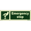 EMERGENCY STOP  (10x30cm) Phot.Vin. IMO sign 104179