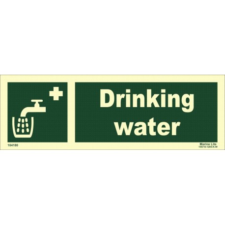 DRINKING WATER  (10x30cm) Phot.Vin. IMO sign 104180