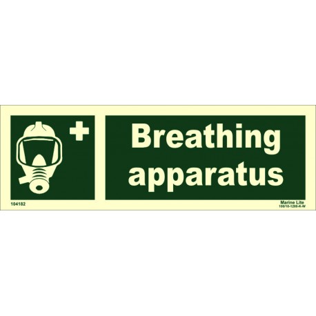 BREATHING APPARATUS  (10x30cm) Phot.Vin. IMO sign 104182 / EES008