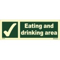 EATING & DRINKING AREA  (10x30cm) Phot.Vin. IMO sign 104186