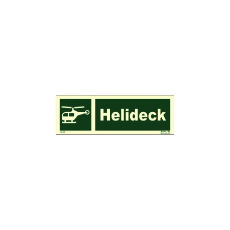HELIDECK  (10x30cm) Phot.Vin. IMO sign 104189