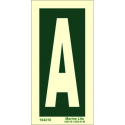 LETTER A  (15x7,5cm) Phot.Vin. IMO sign 104210