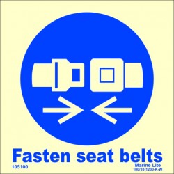 FASTEN SEAT BELTS  (15x15cm) Phot.Vin. IMO sign 105100 / MSS022