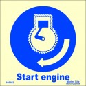 START ENGINE  (15x15cm) Phot.Vin. IMO sign 105102 / MSS024