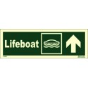 LIFEBOAT UP RIGHT  (10x30cm) Phot.Vin. IMO sign 114301