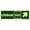 LIFEBOAT SIDE UP RIGHT  (10x30cm) Phot.Vin. IMO sign 114303