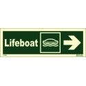 LIFEBOAT SIDE RIGHT  (10x30cm) Phot.Vin. IMO sign 114305