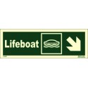 LIFEBOAT SIDE DOWN RIGHT  (10x30cm) Phot.Vin. IMO sign 114307
