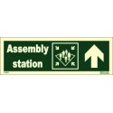 ASSEMBLY STATION UP RIGHT  (10x30cm) Phot.Vin. IMO sign 114321