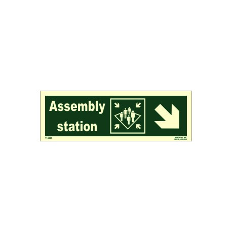 ASSEMBLY STATION SIDE DOWN RIGHT  (10x30cm) Phot.Vin. IMO sign 114327