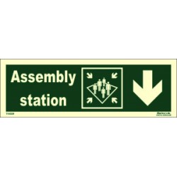 ASSEMBLY STATION DOWN RIGHT  (10x30cm) Phot.Vin. IMO sign 114329