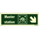 MUSTER STATION SIDE DOWN RIGHT  (10x30cm) Phot.Vin. IMO sign 114337