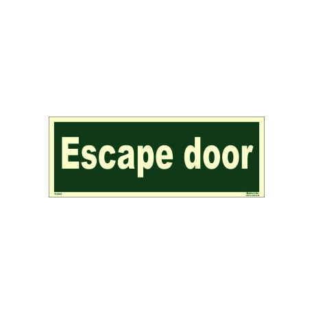 ESCAPE DOOR  (10x30cm) Phot.Vin. IMO sign 114343