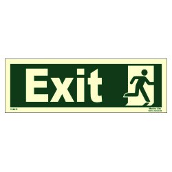 EXIT/RUN MAN RIGHT  (10x30cm) Phot.Vin. IMO sign 114411