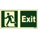 EXIT MAN RUNNING LEFT  (15x30cm) Phot.Vin. IMO sign 114414