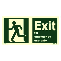 EXIT MAN RUN.LEFT FOR EM.USE ONLY (15x30cm) Phot.Vin. IMO sign 114416