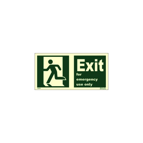 EXIT MAN RUN.LEFT FOR EM.USE ONLY (15x30cm) Phot.Vin. IMO sign 114416