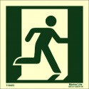 EXIT MAN RIGHT  (15x15cm) Phot.Vin. IMO sign 114423 / MES003