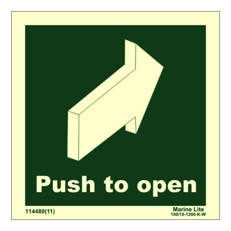 PUSH TO OPEN  (10x30cm) Phot.Vin. IMO sign 114480