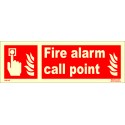 FIRE ALARM CALL POINT  (10x30cm) Phot.Vin. IMO sign 146142