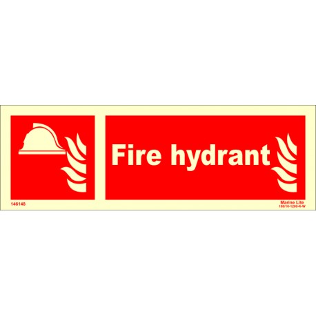 FIRE HYDRANT  (10x30cm) Phot.Vin. IMO sign 146148