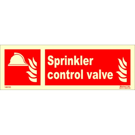 SPRINKLER CONTROL VALVE  (10x30cm) Phot.Vin. IMO sign 146153