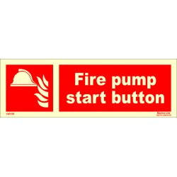 FIRE PUMP START BUTTON  (10x30cm) Phot.Vin. IMO sign 146159