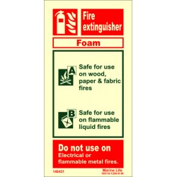 FIRE EXTINGUISHER FOAM  (20x10cm) Phot.Vin. IMO sign 146431