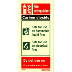 FIRE EXTINGUISHER CO2  (20x10cm) Phot.Vin. IMO sign 146433
