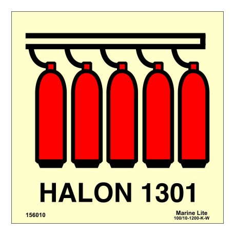 Señal IMO BATERÍA DE HALON 1301 (15x15cm) vinilo fotoluminiscente 156010