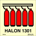 Señal IMO BATERÍA DE HALON 1301 (15x15cm) vinilo fotoluminiscente 156010