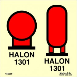 HALON 1301 BOTTLES IN PROTECTED AREA  (15x15cm) Phot.Vin. IMO sign 156050