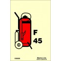 WHEELED FOAM FIRE EXTINGUISHER 45LT  (15x15cm) Phot.Vin. IMO sign 156089
