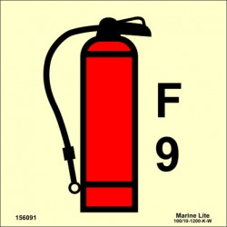 FOAM FIRE EXTINGUISHER 9LT  (15x15cm) Phot.Vin. IMO sign 156091