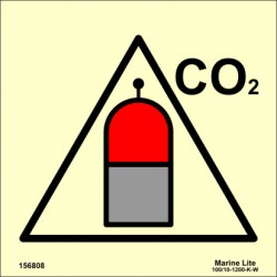 Señal IMO ESTACIÓN REMOTA DE DESCARGA DE CO2 (15x15cm) vinilo fotoluminiscente 156808