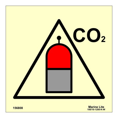 Señal IMO ESTACIÓN REMOTA DE DESCARGA DE CO2 (15x15cm) vinilo fotoluminiscente 156808
