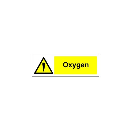 DANGER OXYGEN  (10x30cm) Phot.Vin. IMO sign 187700